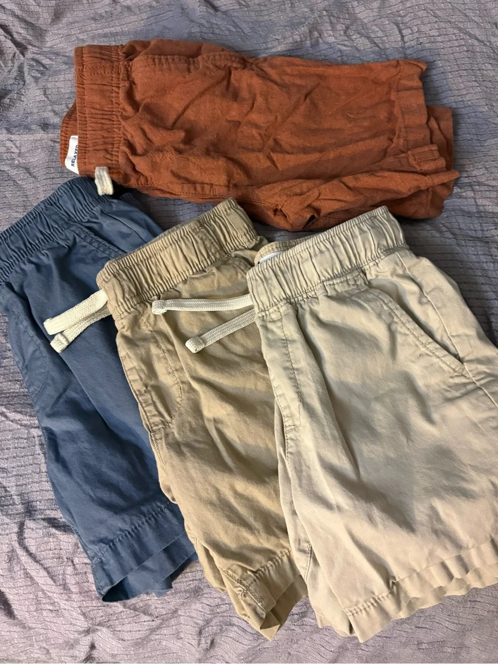 Old Navy Kids Shorts Bundle - Tan, Rust, Blue, Khaki